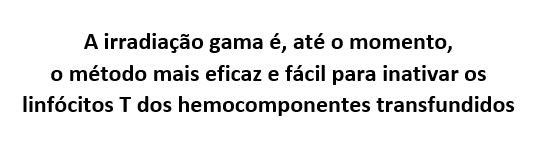 Olho 01 Irrad gama em sangue e hemocompon